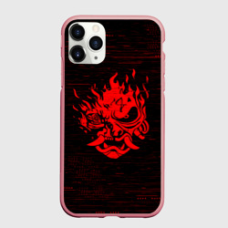 Чехол для iPhone 11 Pro Max матовый Cyber Oni 2077 demon