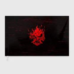 Флаг 3D Cyber Oni 2077 demon