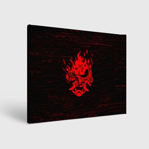 Холст прямоугольный Cyber Oni 2077 demon