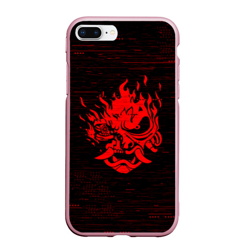 Чехол для iPhone 7Plus/8 Plus матовый Cyber Oni 2077 demon, цвет розовый