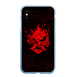Чехол для iPhone XS Max матовый Cyber Oni 2077 demon
