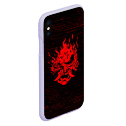 Чехол для iPhone XS Max матовый Cyber Oni 2077 demon - фото 2