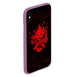 Чехол для iPhone XS Max матовый Cyber Oni 2077 demon - фото 2