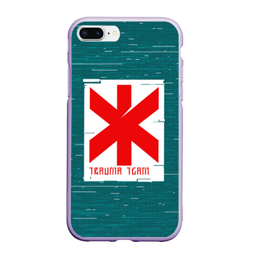 Чехол для iPhone 7Plus/8 Plus матовый Trauma team Cyberpunk 2077, цвет светло-сиреневый