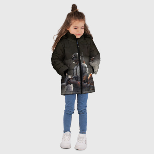 Зимняя куртка для девочек 3D PUBG, цвет красный - фото 5