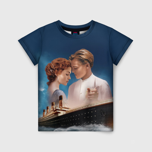 Детская футболка с принтом Титаник, вид спереди №1