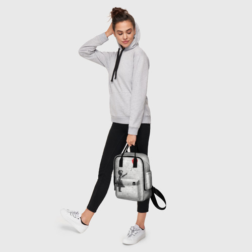 Женский рюкзак 3D с принтом Бэнкси: Девочка с Шаром, фото #4
