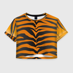 Женская футболка Crop-top 3D Тигр