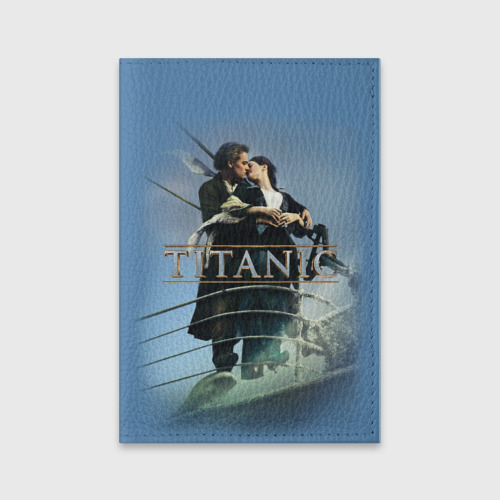 Обложка для паспорта матовая кожа Титаник постер, цвет желтый