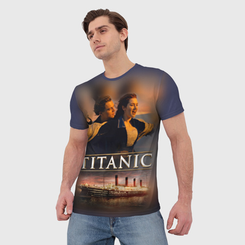Мужская футболка 3D Титаник Джек и Роза, цвет 3D печать - фото 3