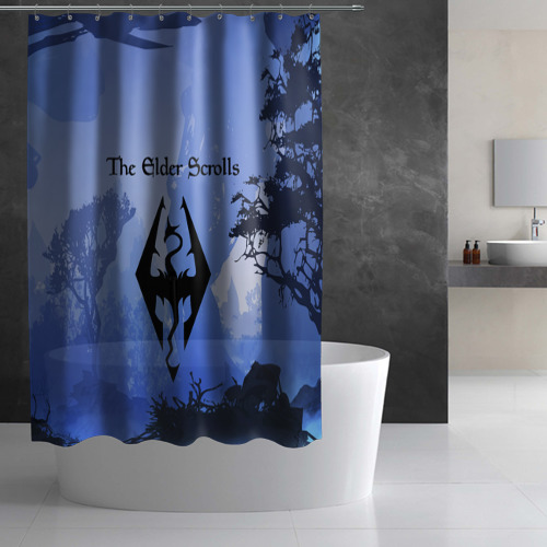 Штора 3D для ванной The Elder Scrolls - фото 3