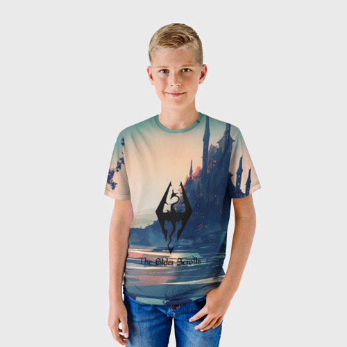 Детская футболка 3D с принтом The Elder Scrolls, фото на моделе #1