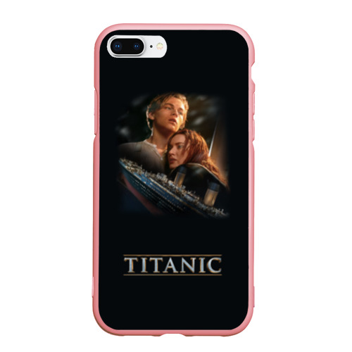 Чехол для iPhone 7Plus/8 Plus матовый Титаник Джек и Роза, цвет баблгам