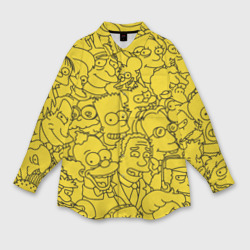 Женская рубашка oversize 3D Симпсоны