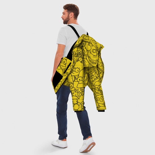 Мужская зимняя куртка 3D Симпсоны, цвет черный - фото 5