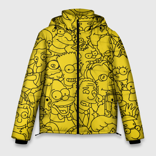 Мужская зимняя куртка 3D Симпсоны, цвет черный