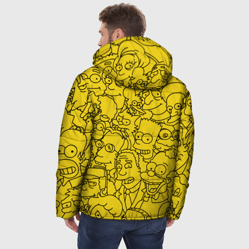 Мужская зимняя куртка 3D Симпсоны, цвет черный - фото 4