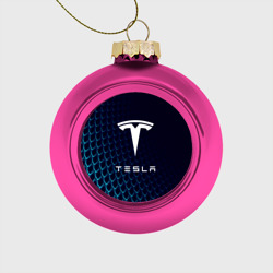 Стеклянный ёлочный шар Tesla Motors
