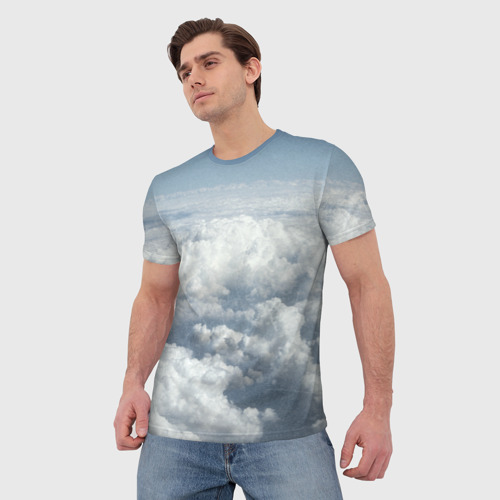 Мужская футболка 3D Gray Sky, цвет 3D печать - фото 3