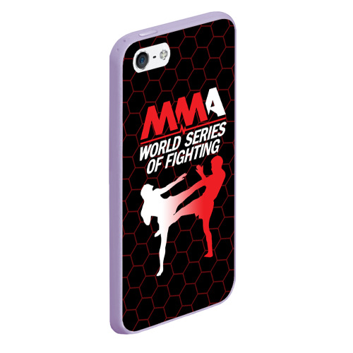 Чехол для iPhone 5/5S матовый MMA, цвет светло-сиреневый - фото 3