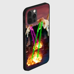 Чехол для iPhone 12 Pro Кошачья атака лазерами - мем авиация - фото 2