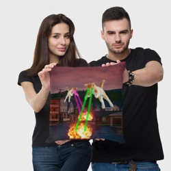 Подушка 3D Кошачья атака лазерами - мем авиация - фото 2
