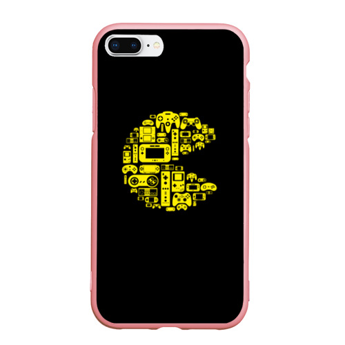 Чехол для iPhone 7Plus/8 Plus матовый Pac-Man, цвет баблгам
