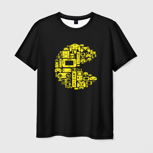 Мужская футболка с принтом Pac-Man, вид спереди №1