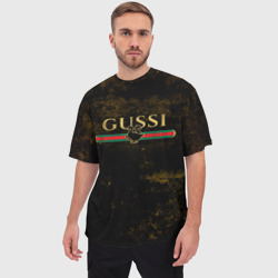 Мужская футболка oversize 3D Gussi gold - фото 2