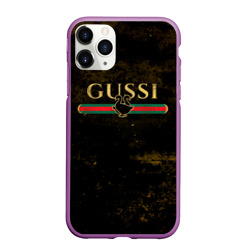 Чехол для iPhone 11 Pro Max матовый Gussi gold