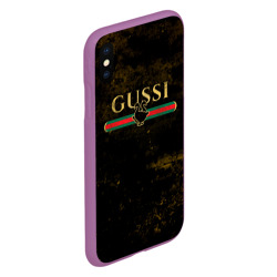 Чехол для iPhone XS Max матовый Gussi gold - фото 2
