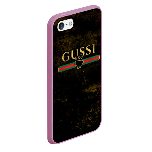 Чехол для iPhone 5/5S матовый Gussi gold, цвет розовый - фото 3