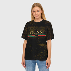 Женская футболка oversize 3D Gussi gold - фото 2