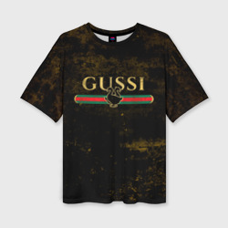Женская футболка oversize 3D Gussi gold