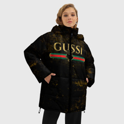 Женская зимняя куртка Oversize Gussi gold - фото 2