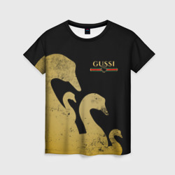 Женская футболка 3D Gussi gold