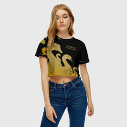 Женская футболка Crop-top 3D Gussi gold - фото 2