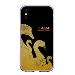 Чехол для iPhone XS Max матовый Gussi gold