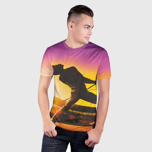 Мужская футболка 3D Slim с принтом Queen Bohemian Rhapsody, фото на моделе #1