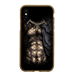 Чехол для iPhone XS Max матовый Хищник Predator обличие