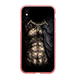 Чехол для iPhone XS Max матовый Хищник Predator обличие