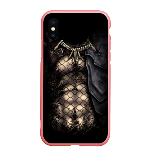 Чехол для iPhone XS Max матовый Хищник Predator обличие, цвет баблгам