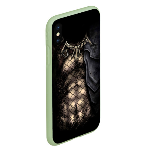 Чехол для iPhone XS Max матовый Хищник Predator обличие, цвет салатовый - фото 3