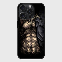 Чехол силиконовый для Apple iPhone 15 Pro матовый Хищник Predator обличие