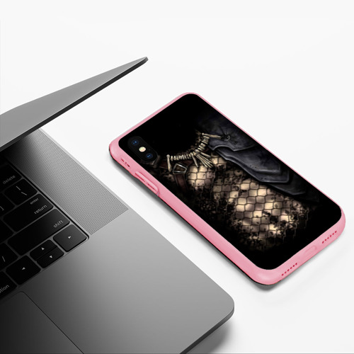 Чехол для iPhone XS Max матовый Хищник Predator обличие, цвет баблгам - фото 5