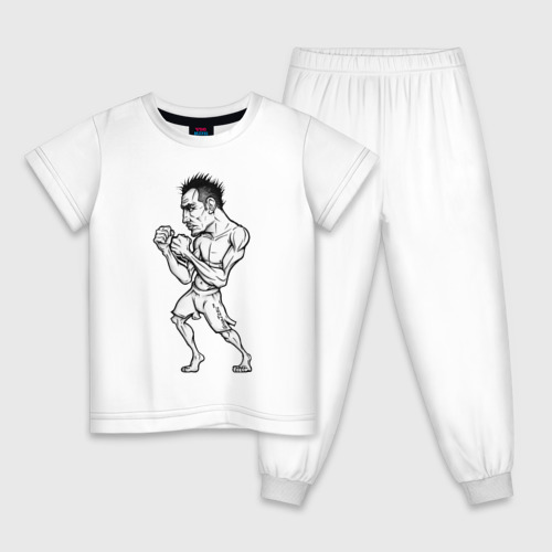 Детская пижама хлопок с принтом Tony Ferguson art, вид спереди #2