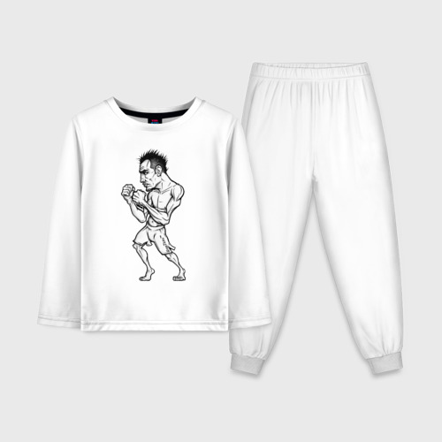 Детская пижама с лонгсливом хлопок Tony Ferguson art, цвет белый