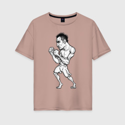 Женская футболка хлопок Oversize Tony Ferguson art