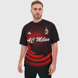 Мужская футболка oversize 3D AC Milan - фото 2