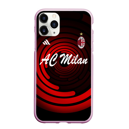 Чехол для iPhone 11 Pro Max матовый AC Milan, цвет розовый